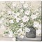 White Bouquet Gray Vase by Julia Purinton 24" x 24" Canvas Wall Art